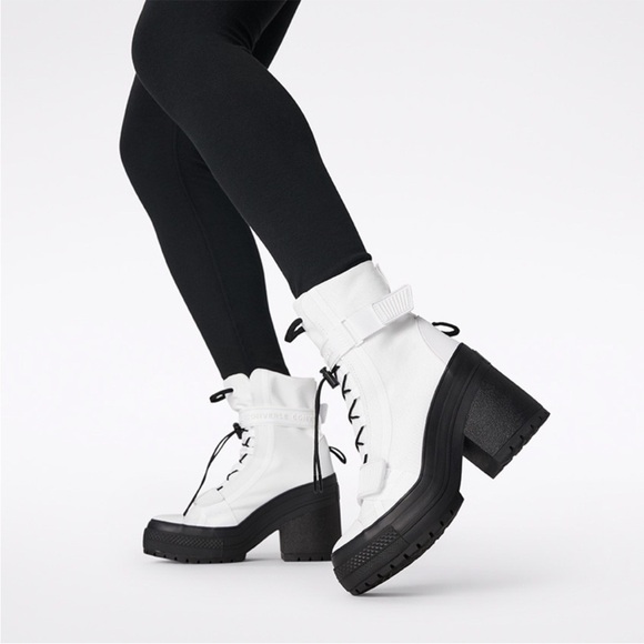 Converse Chuck Taylor 
•All Star Gr82
•Heeled Boot in White & Black
•Size - Picture 10 of 10